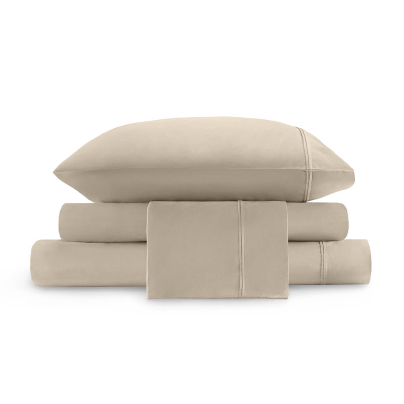5 Pieces Split Sateen Sheet Set, Split King Sheet Set, Linen