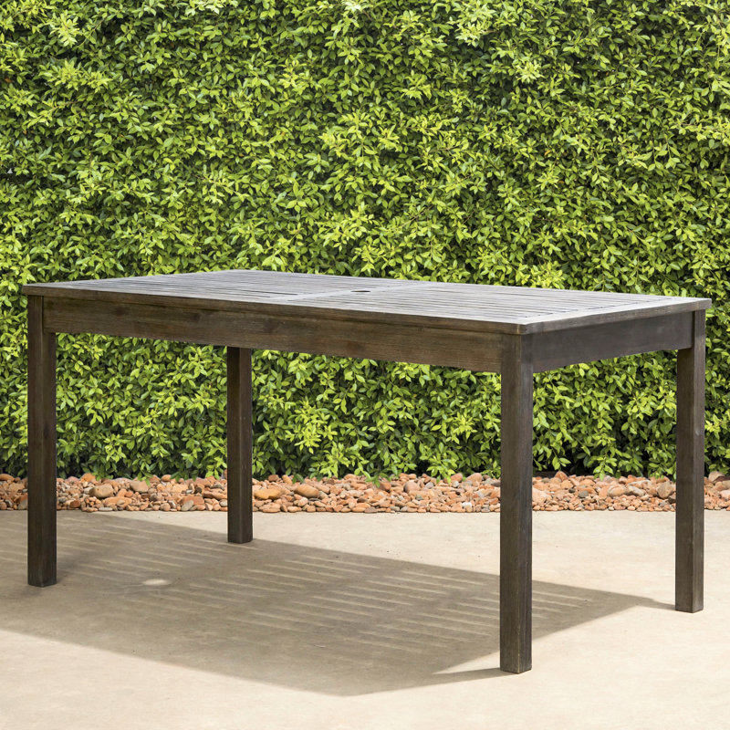 Patio Dining Table For 6 - Gray Wash Surface 6 Rectangular Construction Wash,