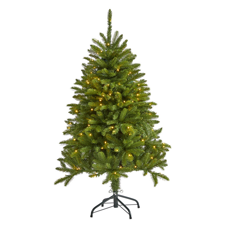 Lighted Artificial Christmas Tree, 4' H