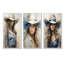 Minimalisme bleu, Cowgirls, ensemble de 4 reproductions d'art mural-1388450130-1388450134