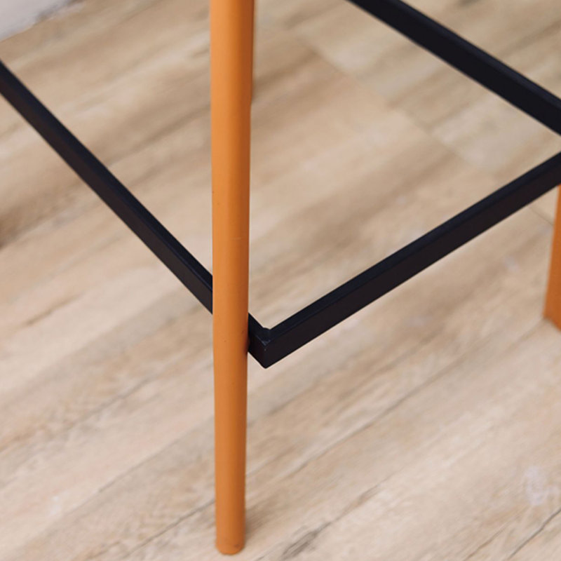 Chaise d'appoint orange à dossier solide (ensemble de 2), Orange, 39,37 po L