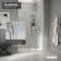 Composed 29-5/8-In–30-3/8-In W X 71-1/2-In H Frameless Pivot Shower Door With 3/8-In Crystal Clear Glass And Back-To-Back Vertical Door Pulls