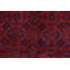 Tapis rouge foncé / bleu foncé en laine noué à la main de style oriental Madonia 5 pi 8 po x 7 pi 7 po
