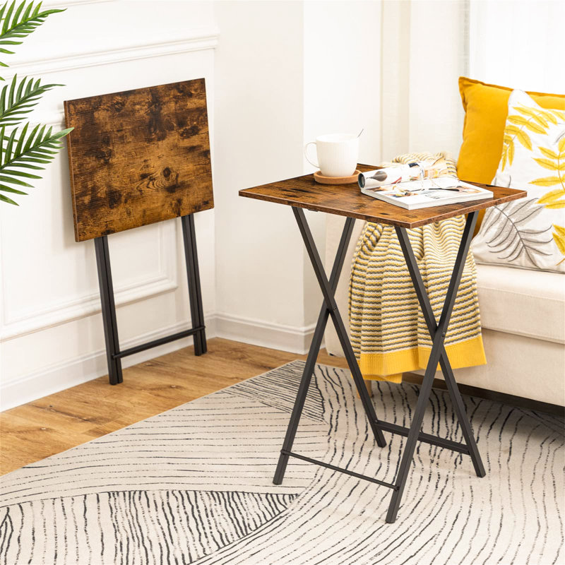 Klose Cross Legs End Table, Brown