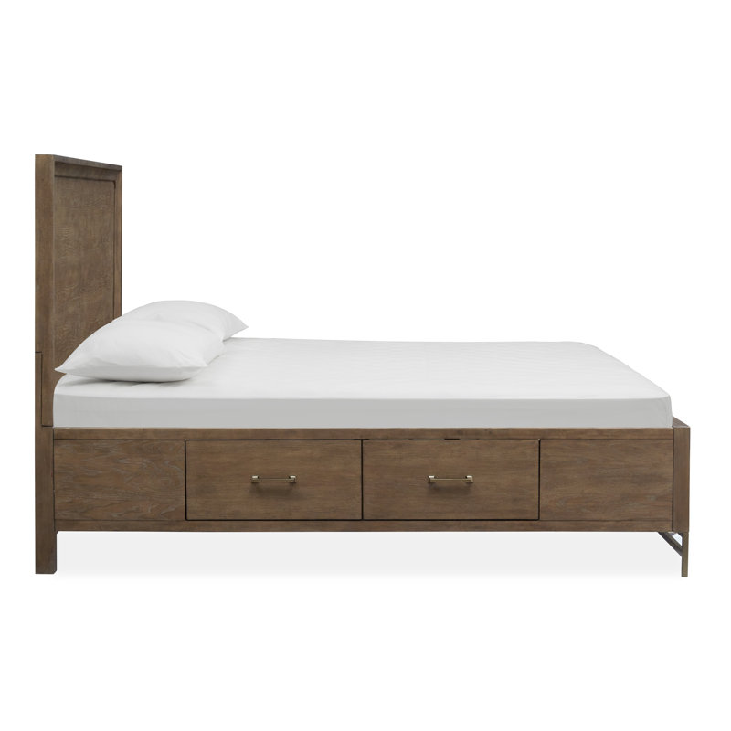 Complete Panel Bed W/Storage Rails, Queen