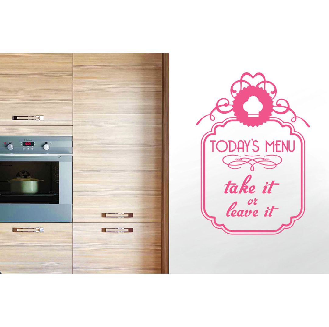 Todays Menu Take It Your Leave It Wall Sticker