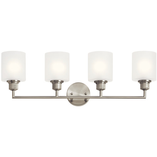 4 Light Brushed Nickel Bathroom Vanity Lighting You'll Love | Wayfair