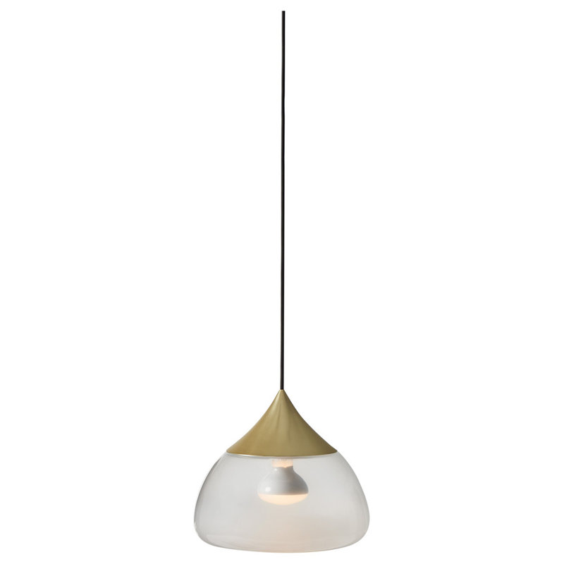 Mist 1 - Light Pendant, Matte Brass, 9.4" H x 11" W x 11" D