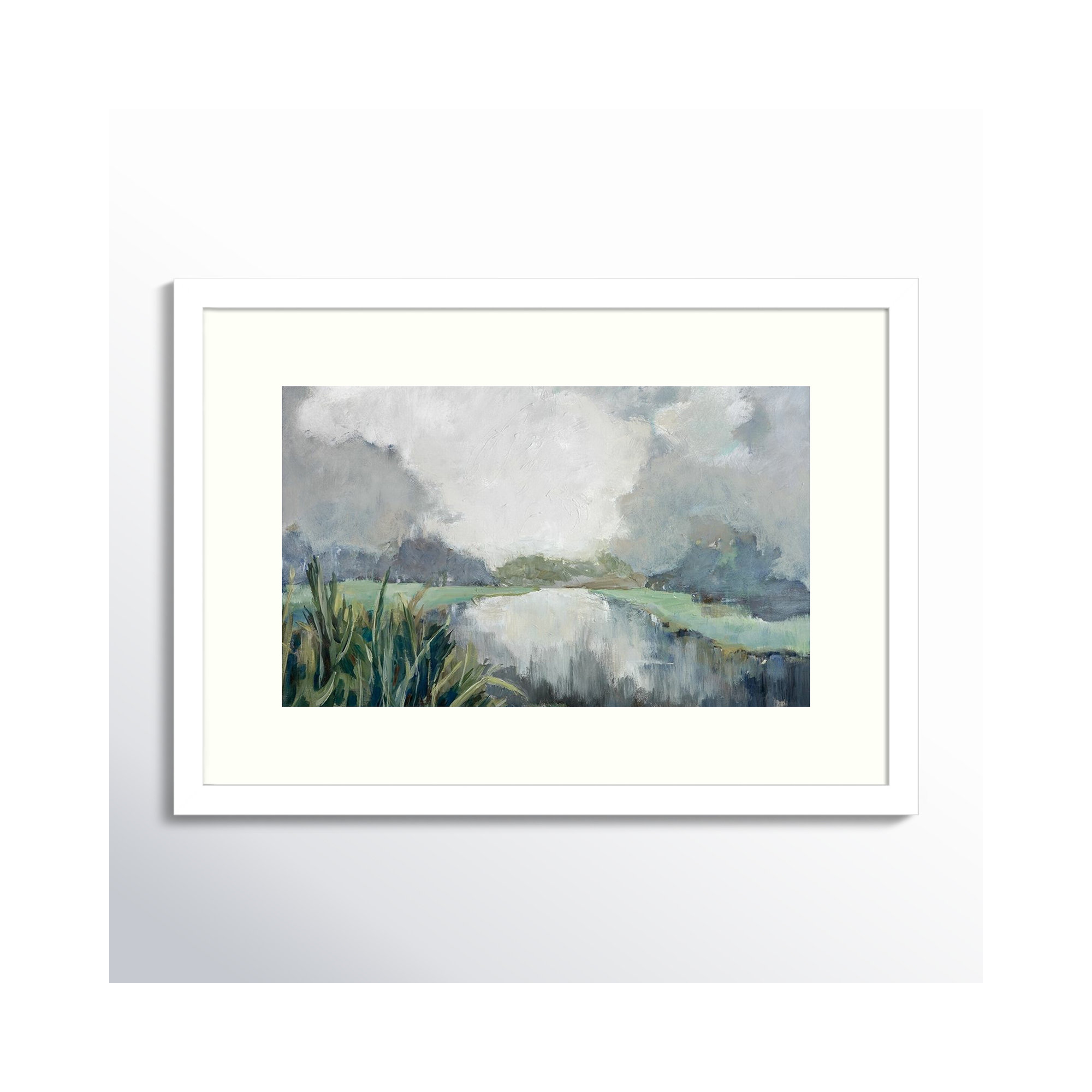 Passage by Mary Parker Buckley, 13" H x 18" W, White, Framed Print