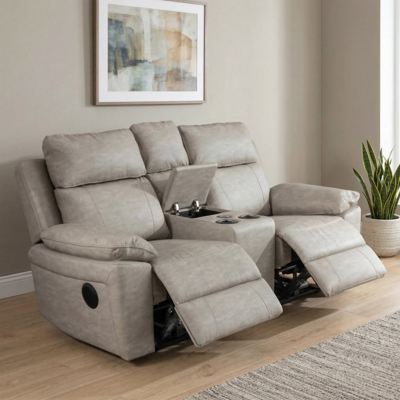 Chaqueta 2 Seater Electric Reclining Loveseat, Light Grey