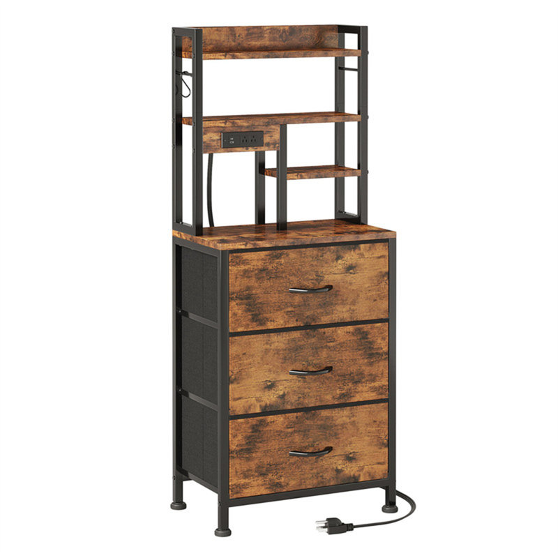40cm W Metal Bedside Table