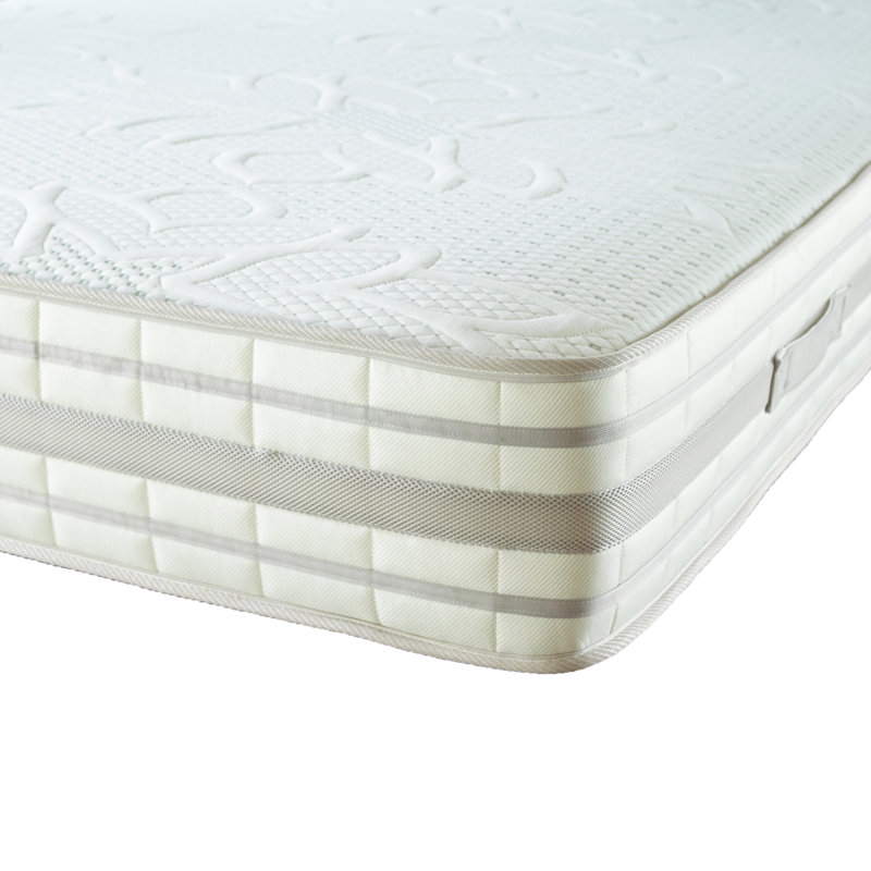 Aspelare Upholstered UK King - DE 150 X 200 Cm Bed with Mattress, Small Single, Steel Plush Velvet, 2 Drawers