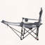 Chaise de camping inclinable avec 4 positions réglables, repose-pieds et conception pliante portative