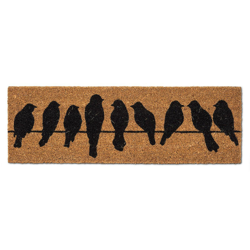 Tapis de porte pour l'extérieur 30 po x 10 po Bird Row