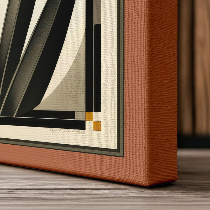 Blue Blossom Study Botanical - Wrapped Canvas, 30x20 - 76.2 x 50.8 cm, Terracotta Border