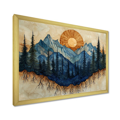 Geovoni Mountain Forest Pine Tree Roots I - montagnes, art mural