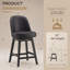 Tabouret de bar pivotant vintage avec pieds en bois massif-1375325249