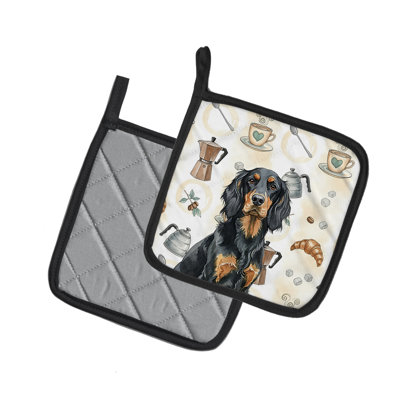 Gordon Setter Coffee Bar Pair of Pot Holders