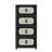 Retro Black, 20" Side Wide Folding Storage Cabinet ,4 Tiers,19.69"×11.81"×40.55",Collapsible Storage Bins With Magnetic Door, Plastic Storage Cabinet With Wheels-244514288