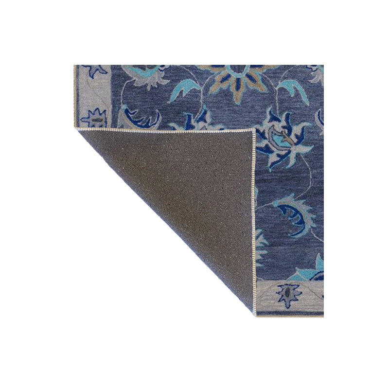 Star and Leaf Patterned Woven Base Rug, Rectangle 5'1" x 7'7" Rug Pad Included