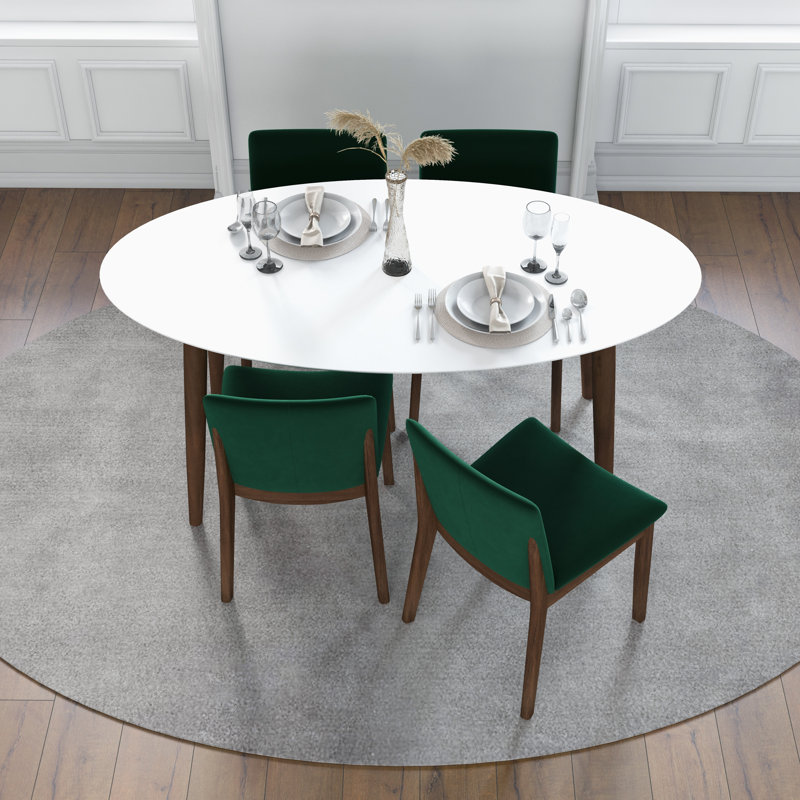 Ensemble de salle à manger 4 personnes Brufs, Vert