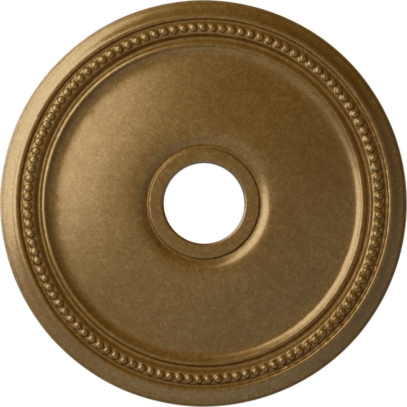 Médaillon de plafond H 18 po x l 18 po x P 1,125 po Diane, Or pâle