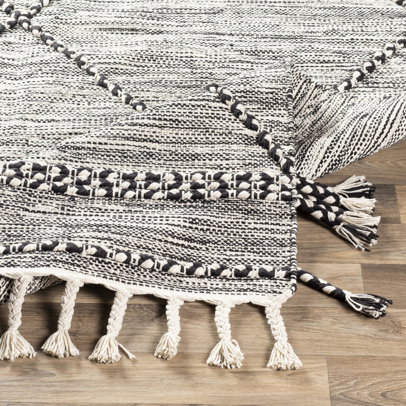 Alberty Cotton Southwestern Indoor Rug, Rectangle 2' x 3'