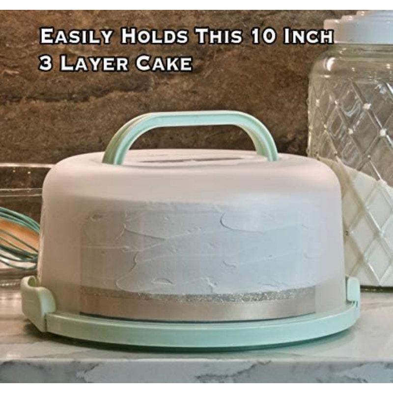 Round Cake Carrier Two Sided Cake Holder Serves as Five Section Serving Tray