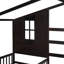 Lit maison, structure en L avec clôture et sommier à lattes-1821601513