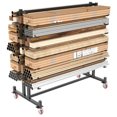Étagère de rangement industrielle à 5 tablettes robustes - support d'organisation en acier à double face de l 59 po x P 35,4 po x H 66 po, capacité de 2100 lb avec roulettes
