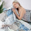 Ensemble de couvre-lit matelassé bleu et gris avec taies décoratives - 106 po-123165403-123165400
