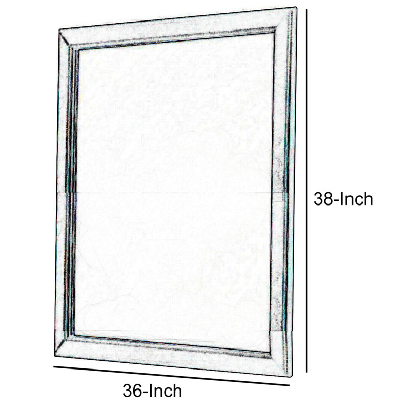 Rochana Solid Wood Flat Wall Mirror, Brown