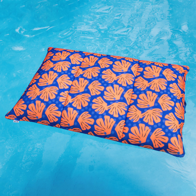Flotteur Big Joe Lagoon, sans gonflage nécessaire, Bleu / Orange, Lagoon Lounger