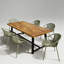 Ensemble de salle à manger d'extérieur moderne 7 pièces avec chaises empilables et table en bois d'acacia durable-429242988