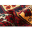 Tapis rouge en laine noué à la main de conception unique 3 pi 6 po x 6 pi 11 po New Age