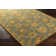 Tapis brun clair en laine touffeté à motif floral Arnedra