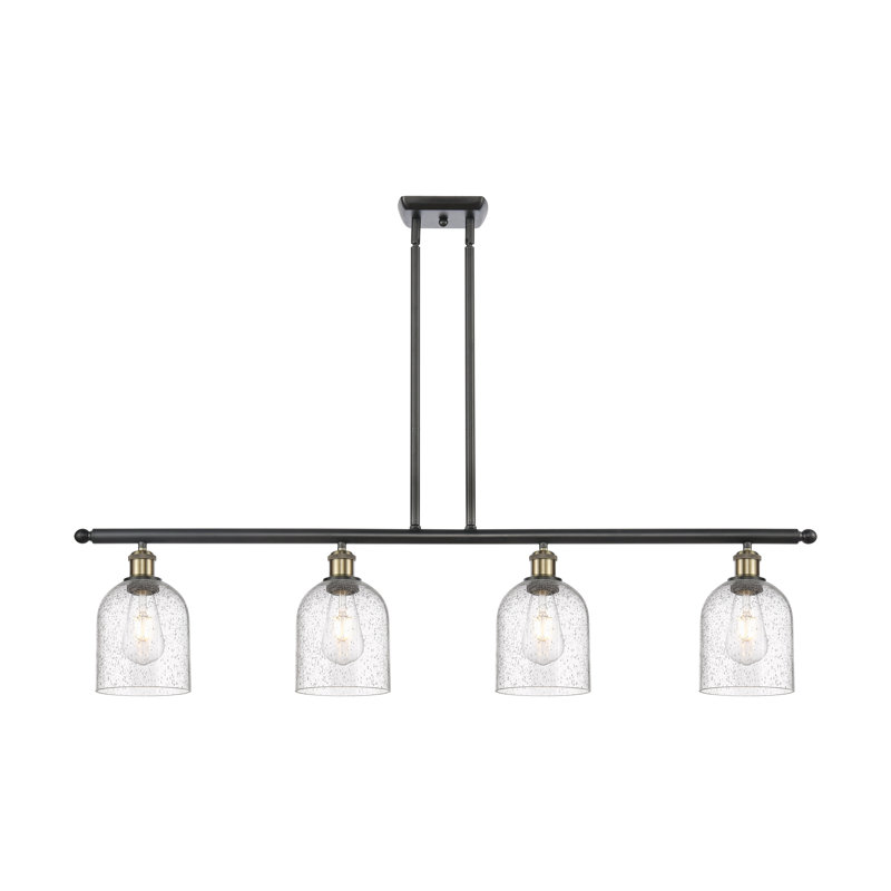 Odaniel 4 - Light Kitchen Island Pendant, Black Antique Brass, Seedy