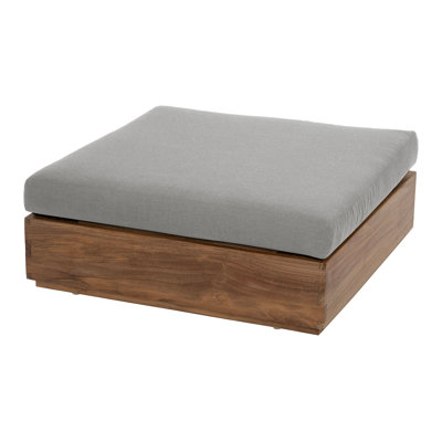 Pacific Outdoor Teak Standard Ottoman with Sunbrella Cushion