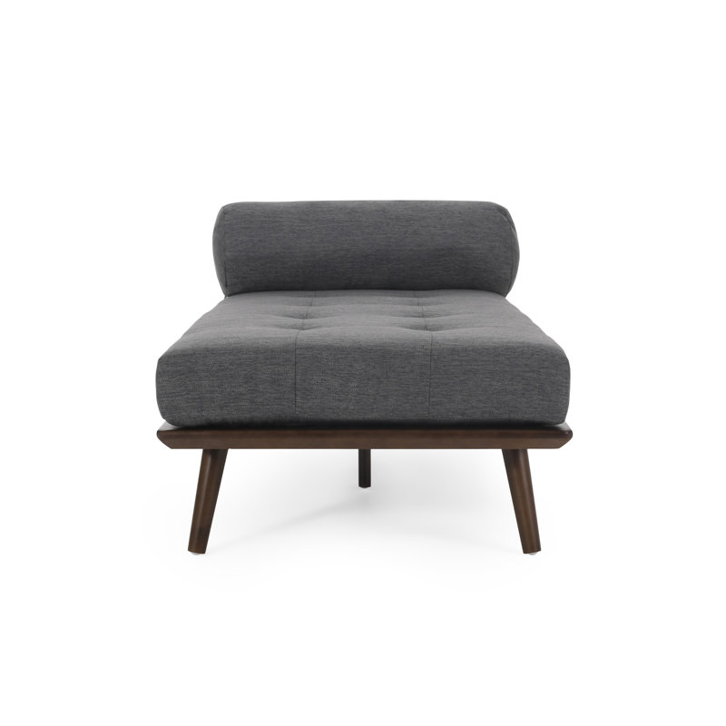 CHAISE LUNGE, Tissu gris anthracite