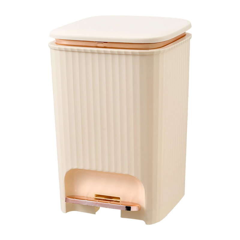Plastic Step On Waste Bin, 33.5cm H x 23cm W x 22cm D