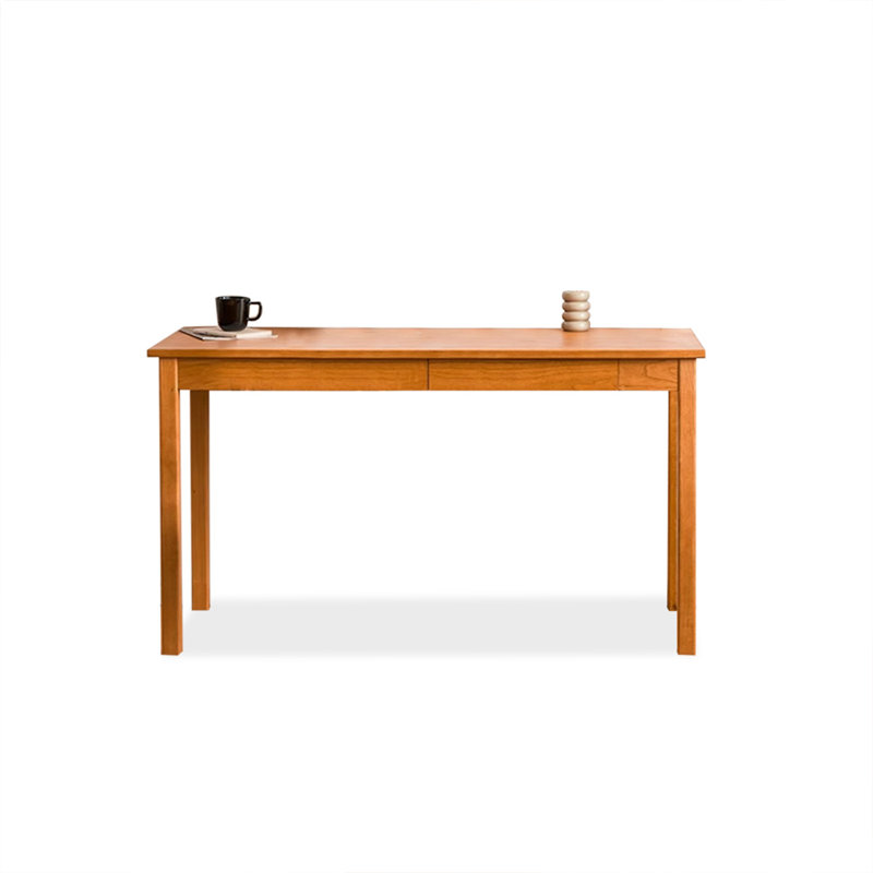 Bureau rectangulaire en bois massif Cerise, H 29,53 po x l 55,12 po x P 21,65 po