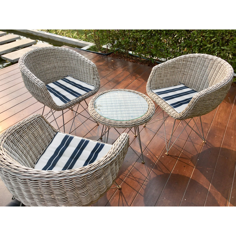 Ih Casadecor Outdoor Seat Cushion, Navy Blue