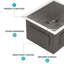 Évier de cuisine encastrable 13 po - 13 po x 15 po x 9 po en acier inoxydable