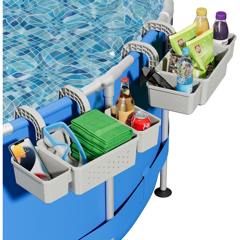 Accessoires de piscine hors terre : panier porte-gobelets (lot de 2)