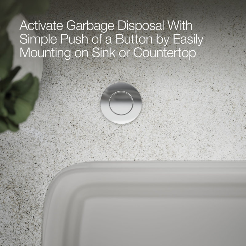 Garbage Disposal Air Switch Kit, Silver