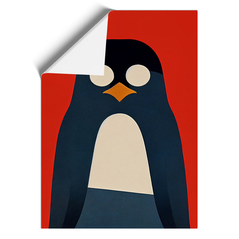 Penguin Abstract Art No.4 - Wall Art, Paper, 42cm H x 29.7cm W, No Matte