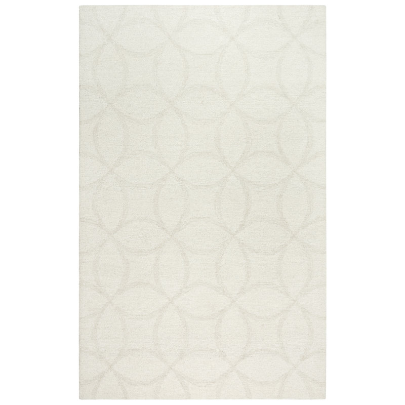Tapis ivoire en laine Grida, Rectangle 8 pi 9 po x 11 pi 9 po