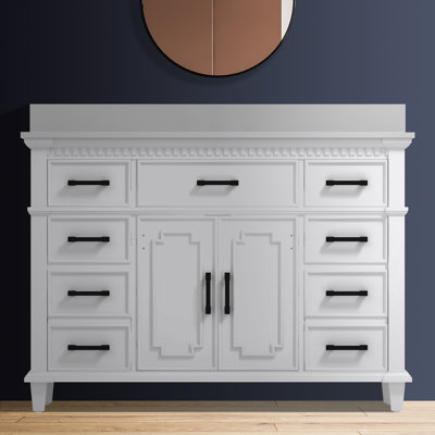 Meuble-lavabo 48 po blanc / bois