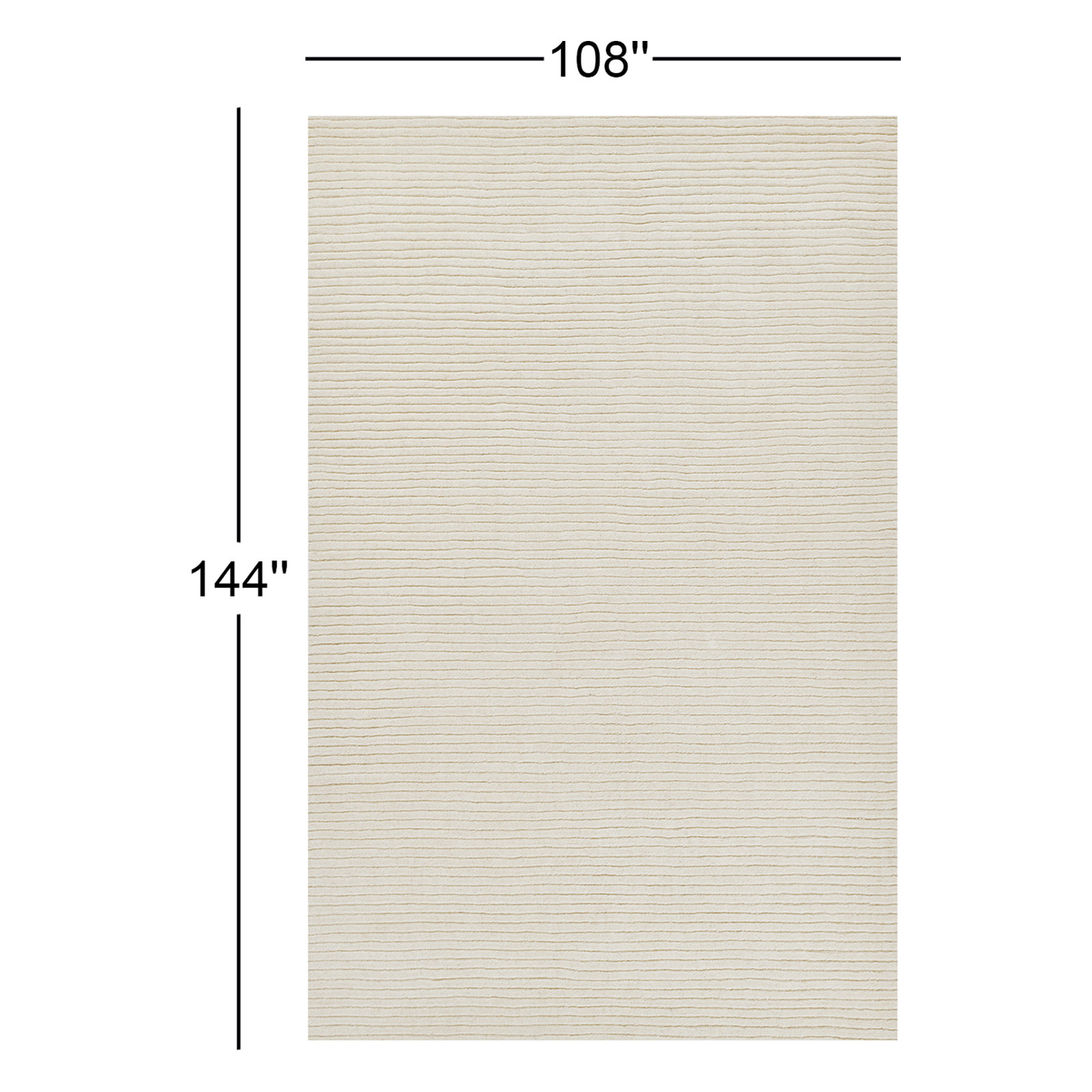 Guiness Beige Hand-Loomed Wool Rug, Rectangle 9' x 12'