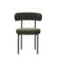 Ensemble de 2 chaises de salle à manger, dossier rond de style Mid-Century, chaises rondes rembourrées-1984573955